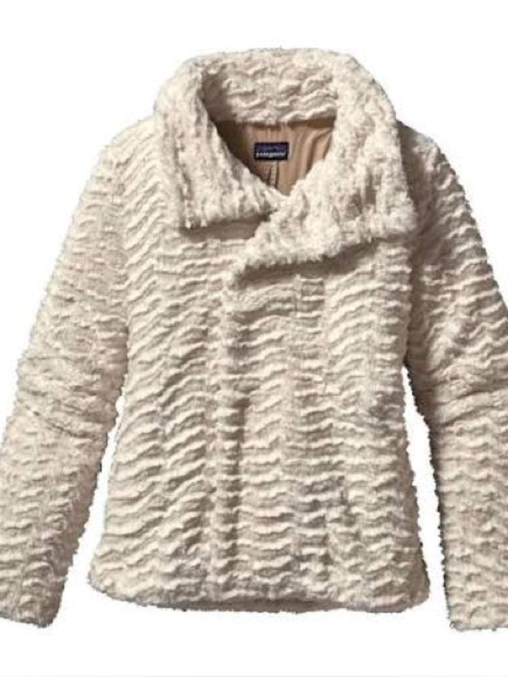 Patagonia Cream/White Pelage Faux Fur Jacket